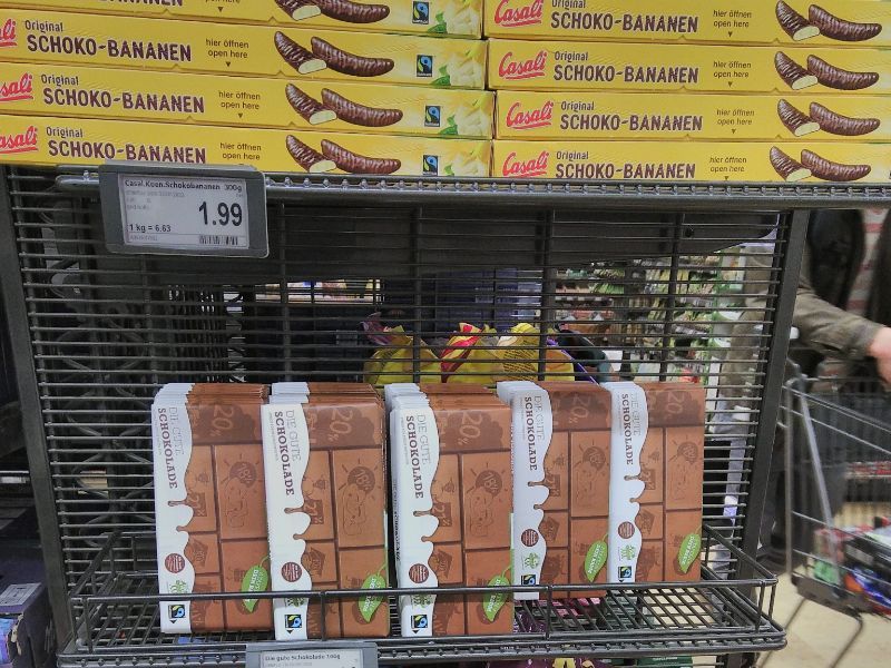 The Change Chocolate in a supermarket shelf 