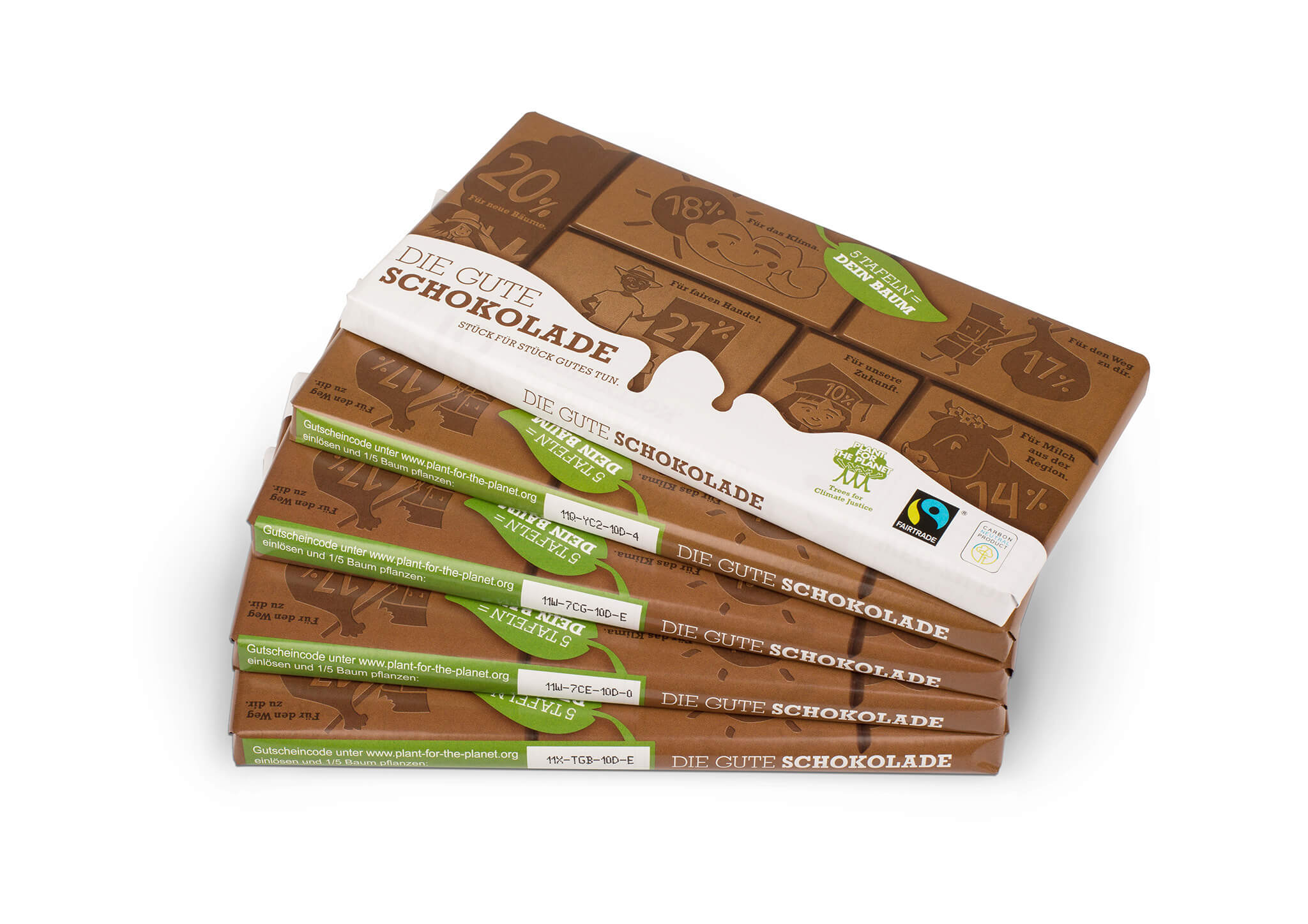5 bars of The Change Chocolate to plant one tree